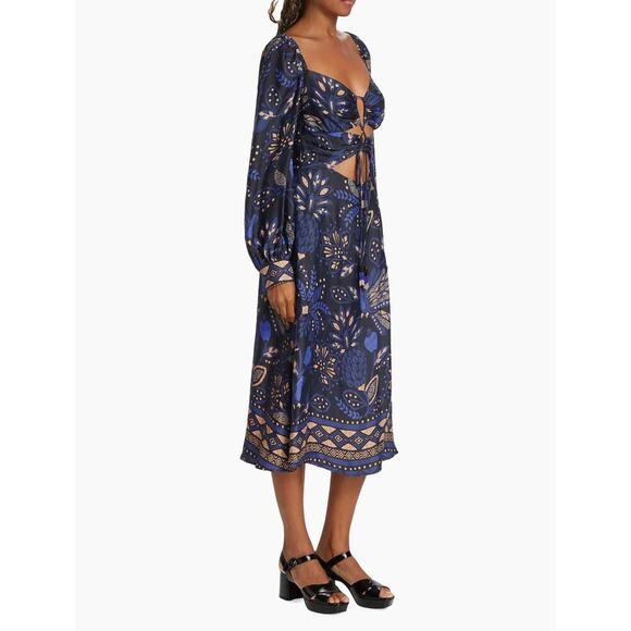 FARM Rio Macaw Forest Cutout Midi-Dress - Picture 3 of 8